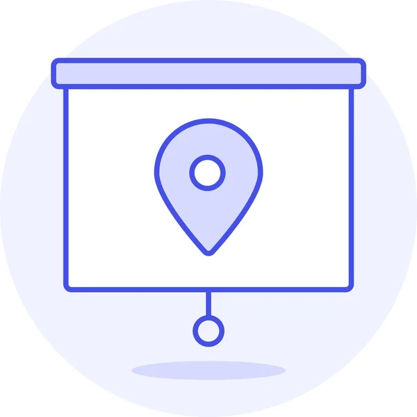 Icône Carte Localisation Gps Dans Style Filled Outline — Image vectorielle