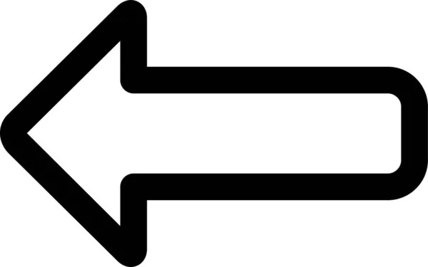 Diagram Pil Vänster Ikon Konturstil — Stock vektor