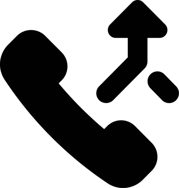 Telefoon Acties Samenvoegen Pictogram Solide Stijl — Stockvector