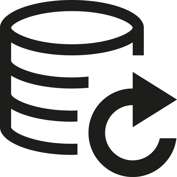 Datenbank Symbol Soliden Stil Aktualisieren — Stockvektor