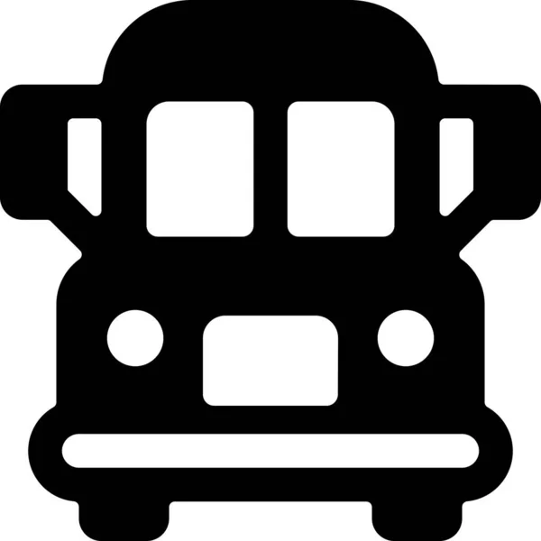 Transporte Transporte Icono Público Estilo Sólido — Vector de stock