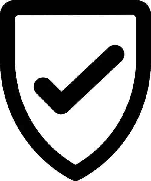 Check Shield Alternate Icon Solid Style — Stock Vector