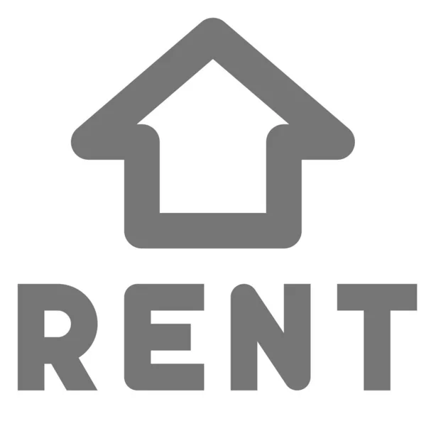 Rent Home House Icon Outline Style — Stock Vector