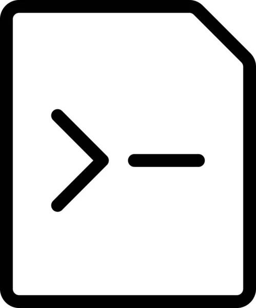Código Icono Del Archivo Comando Estilo Esquema — Archivo Imágenes Vectoriales