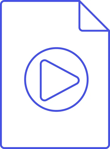 Video Afspelen Knop Pictogram Film Video Categorie — Stockvector