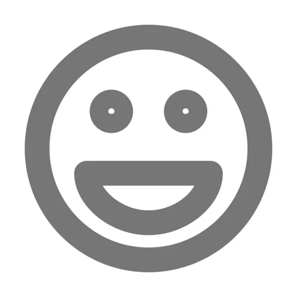 Smiley Emoji Symbol Umriss Stil — Stockvektor