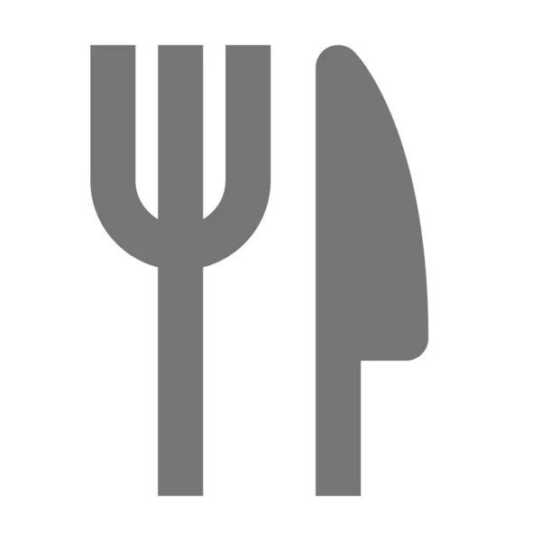 叉式厨房小刀图标实型 — 图库矢量图片