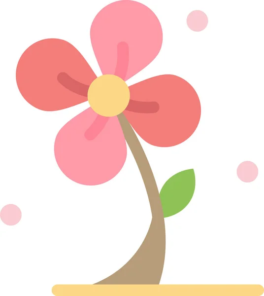 フラットスタイルの植物の花のアイコン — ストックベクタ