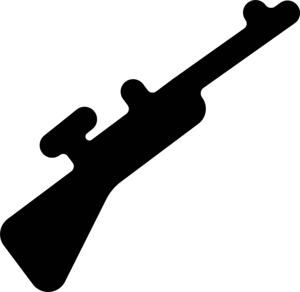 Fusil Tiro Icono Deportivo Estilo Sólido — Vector de stock