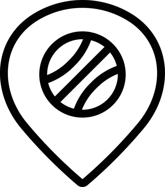 Ikona Stylu Nawigacji Pin Stylu Zarysu — Wektor stockowy