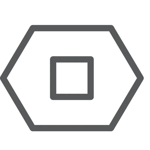 Control Stop Break Symbol Umrissstil — Stockvektor