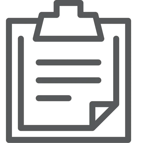 Clipboard Ícone Conteúdo Texto Estilo Esboço — Vetor de Stock