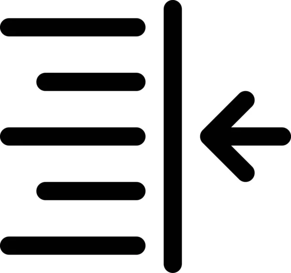 Absatzsymbol Rechts Umrissstil Einrücken — Stockvektor