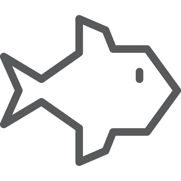 Fish Food Meat Icon Στυλ Περίγραμμα — Διανυσματικό Αρχείο