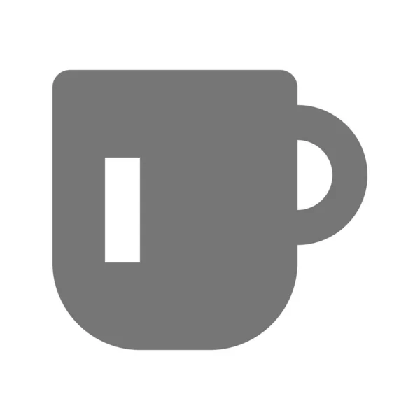 Καφέ Κύπελλο Ποτό Εικονίδιο Στερεό Στυλ — Διανυσματικό Αρχείο