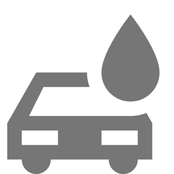 Icono Transporte Agua Coche Estilo Sólido — Vector de stock