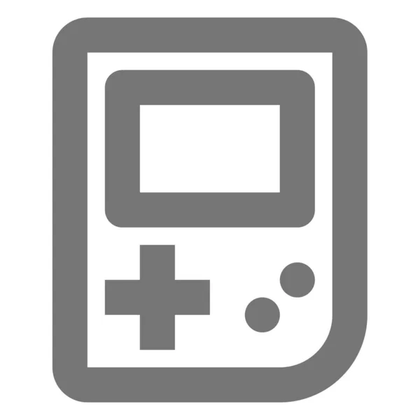 Gameboy Console Spel Pictogram Omtrek Stijl — Stockvector