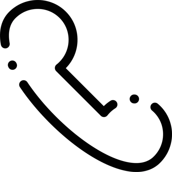 Icono Teléfono Móvil Llamada Estilo Esquema — Archivo Imágenes Vectoriales