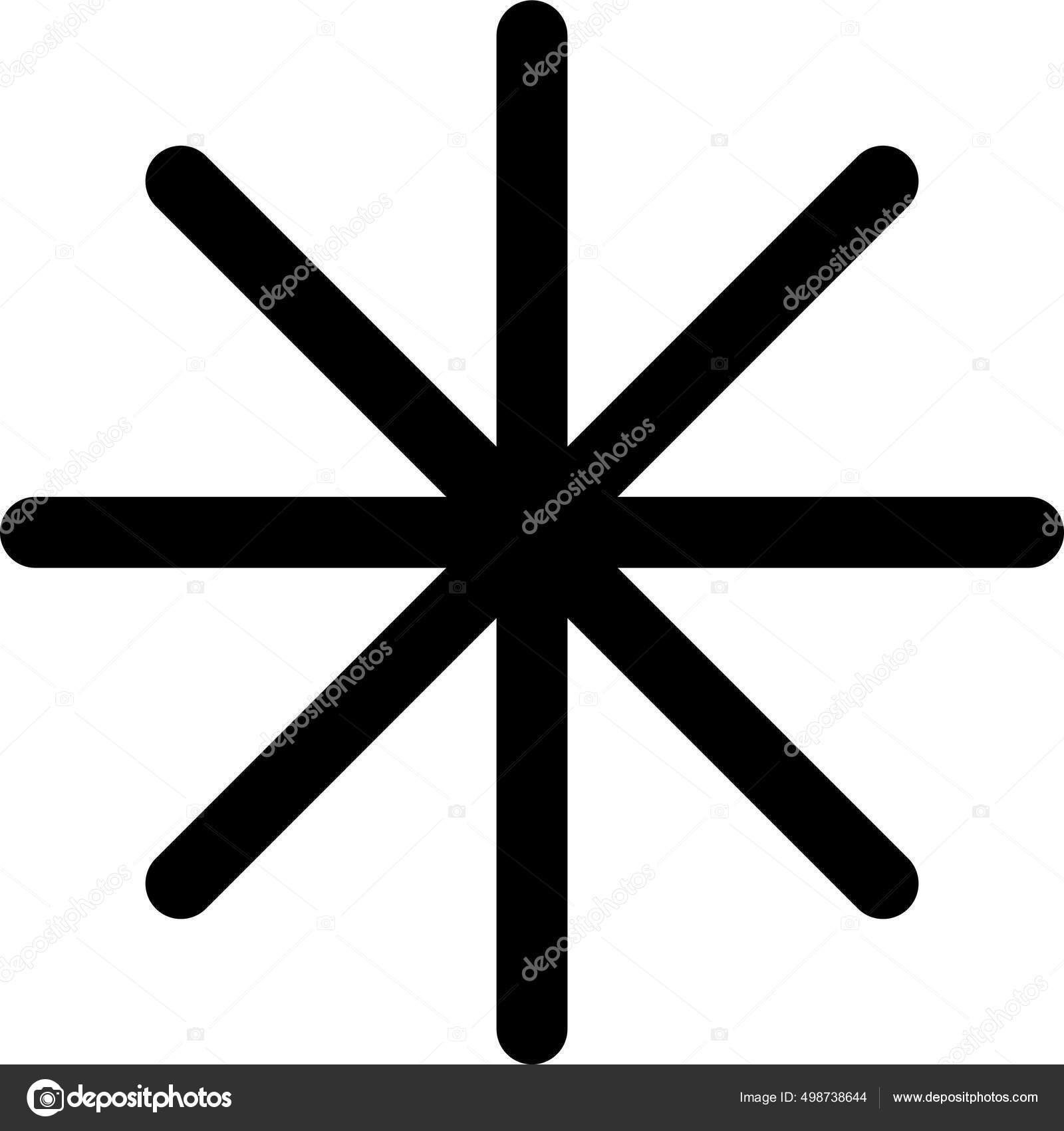 Keyboard Asterisk Star Icon Outline Style Stock Vector by ©iconfinder ...