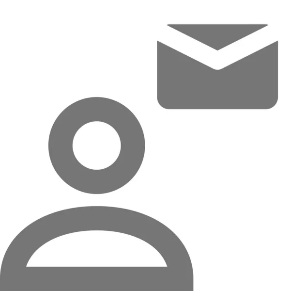 Ikona Wiadomości Mail Użytkownika Zarysie Stylu — Wektor stockowy