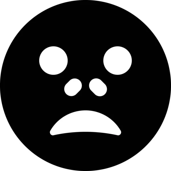 Ikona Emoji Zprávy Chatu Pevném Stylu — Stockový vektor