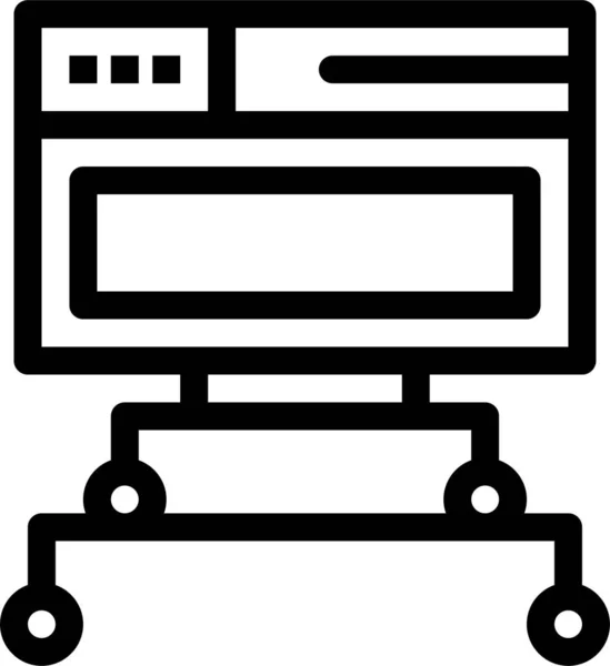Ikona Dat Připojení Počítače Stylu Osnovy — Stockový vektor