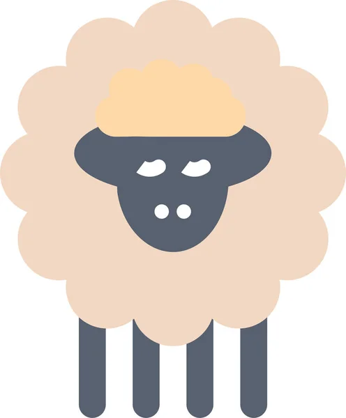 Icône Mouton Mouton Mouton Mouton Mouton Mouton Dans Style Plat — Image vectorielle