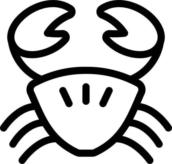Cook Cooking Crab Icon Outline Style — Stock Vector