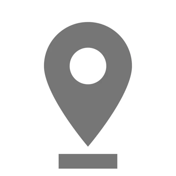 Locatie Pin Solide Pictogram Massieve Stijl — Stockvector