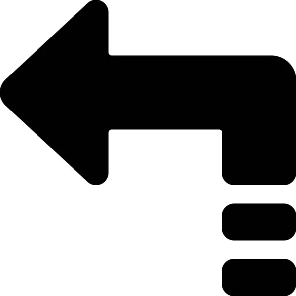 Icono Guion Flecha Diagrama Estilo Sólido — Vector de stock