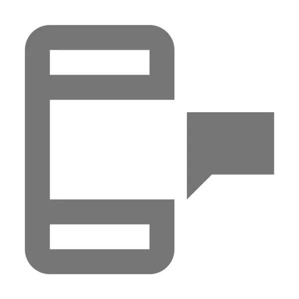 Chat Symbol Umrissen — Stockvektor