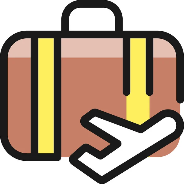 Baggage Plane Filled Outline Icon Fill Outline Style — Stockový vektor