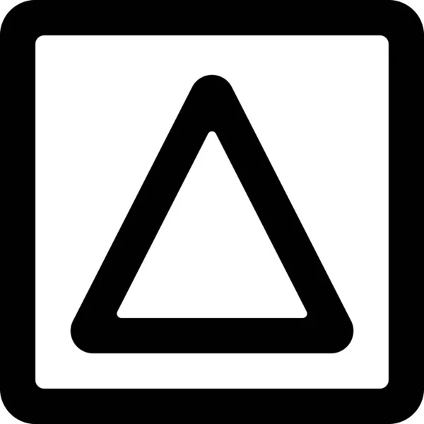 Masque Triangle Icône Alternée Dans Style Solide — Image vectorielle