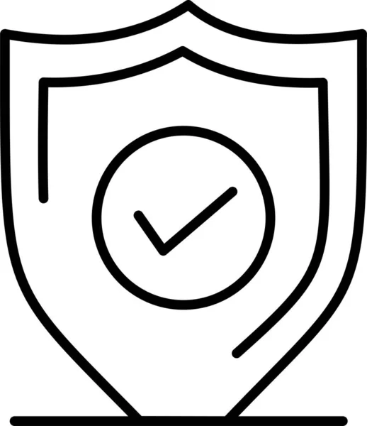 Confirmar Protección Icono Seguro Categoría Ordenador Internet Seguridad — Vector de stock