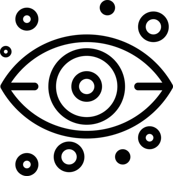 Icono Almacenamiento Del Servidor Ocular Estilo Esquema — Vector de stock