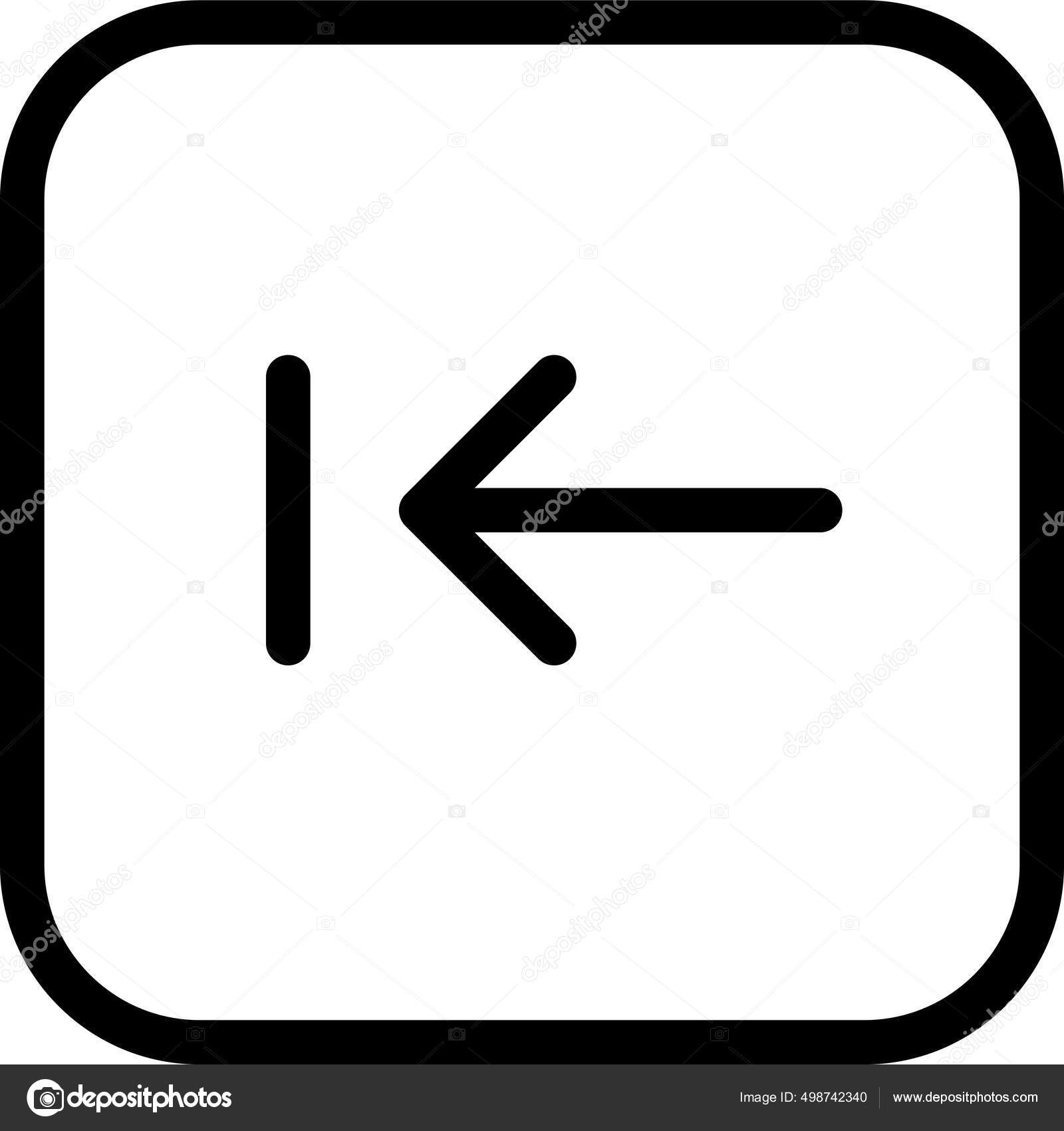 Enter Keyboard Return Icon Outline Style Stock Vector Image by