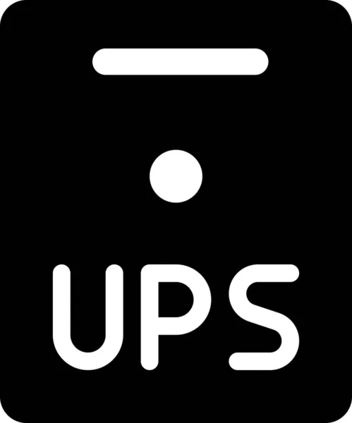 Конверт Ups Значок Электронной Почты Твердом Стиле — стоковый вектор