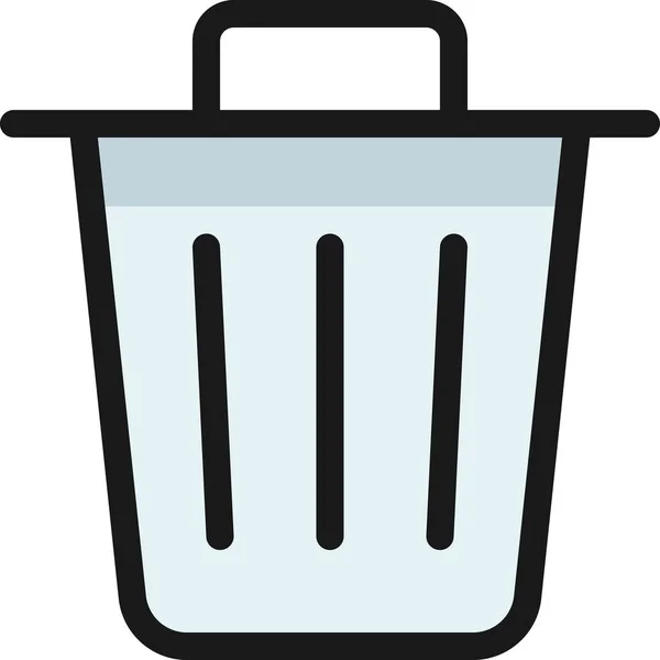 Bin Filled Outline Icon Icon Filled Outline Style — Stock Vector