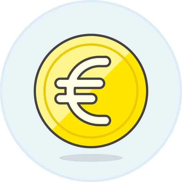 Εικονίδιο Νομίσματος Ευρώ Στην Κατηγορία Διαχείρισης Επιχειρήσεων — Διανυσματικό Αρχείο