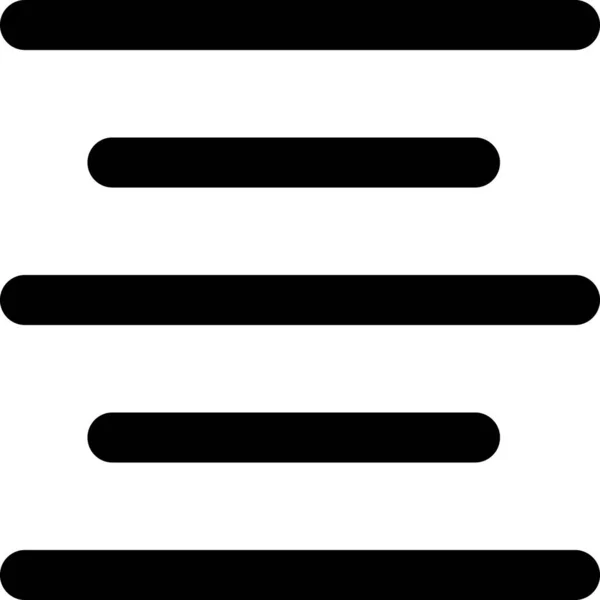 Paragraaf Centrum Uitlijnen Pictogram Solide Stijl — Stockvector