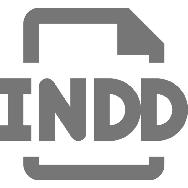 File Indd Extension Icon Umrissstil — Stockvektor