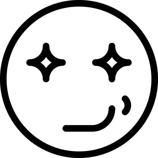 Helles Chat Emoji Symbol Umrissstil — Stockvektor
