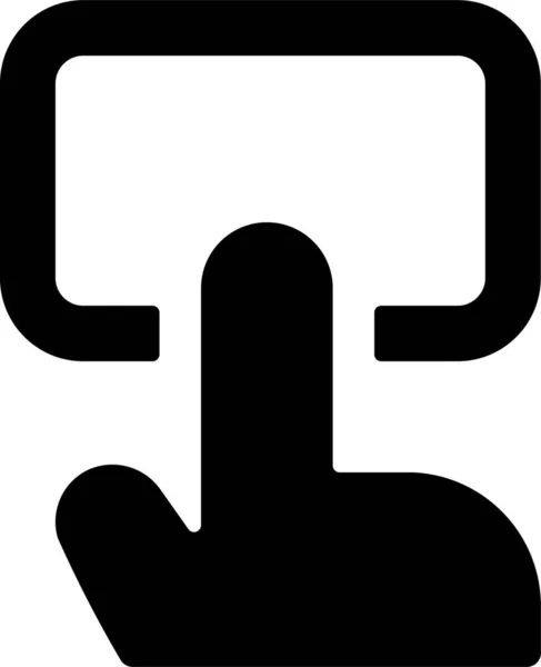 Touchpad Fingercursor Symbol Solidem Stil — Stockvektor