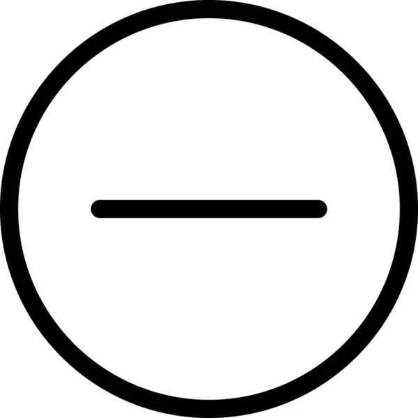 Добавление Значка Круга Кнопок Стиле Контура — стоковый вектор