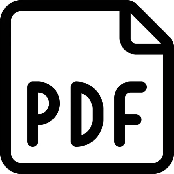 Значок Офісного Файла Pdf Стилі Контурів — стоковий вектор