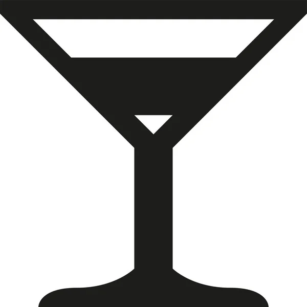 Γυάλινο Ποτό Στερεό Εικονίδιο Στερεό Στυλ — Διανυσματικό Αρχείο