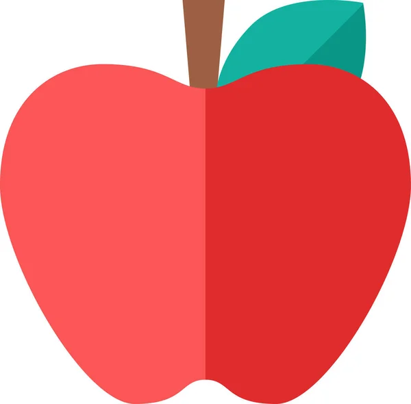Яблуко Плоска Їжа Напої Значок Плоскому Стилі — стоковий вектор