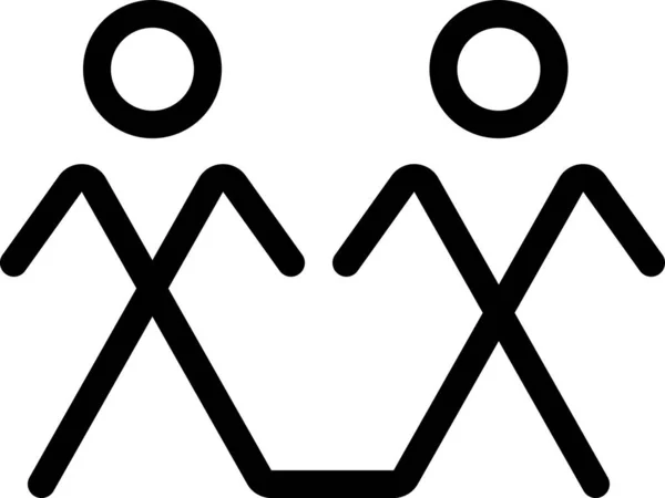 Beeldsnijcultuur Groep Pictogram Omtrek Stijl — Stockvector