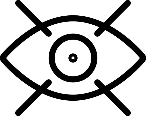 Eyball Identify Ίριδα Εικονίδιο Στυλ Περίγραμμα — Διανυσματικό Αρχείο
