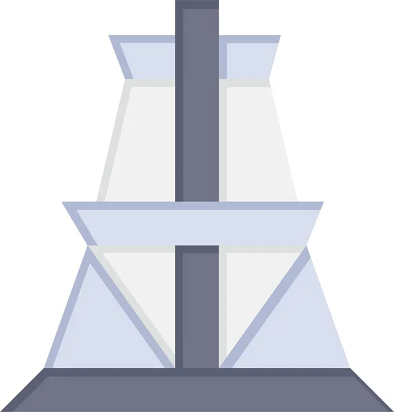 Icona Della Torre Energia Elettrica Stile Piatto — Vettoriale Stock